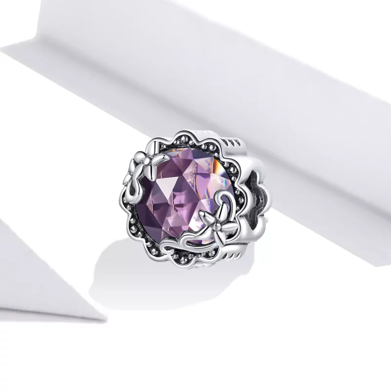 (afbeelding voor) Pandora Style Amethist patroon Bedel - SCC1796 - Bekijken 2