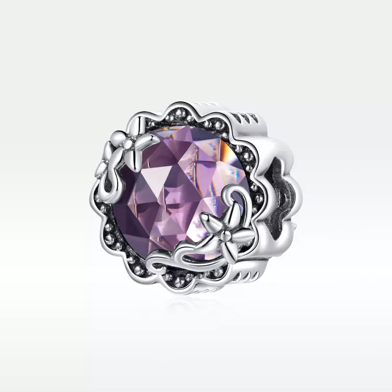 (afbeelding voor) Pandora Style Amethist patroon Bedel - SCC1796 - Bekijken 5