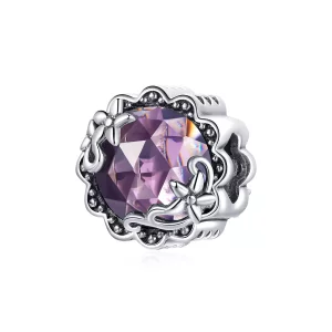 Pandora Style Amethist patroon Bedel - SCC1796 (afbeelding voor) Pandora Style Amethist patroon Bedel - SCC1796