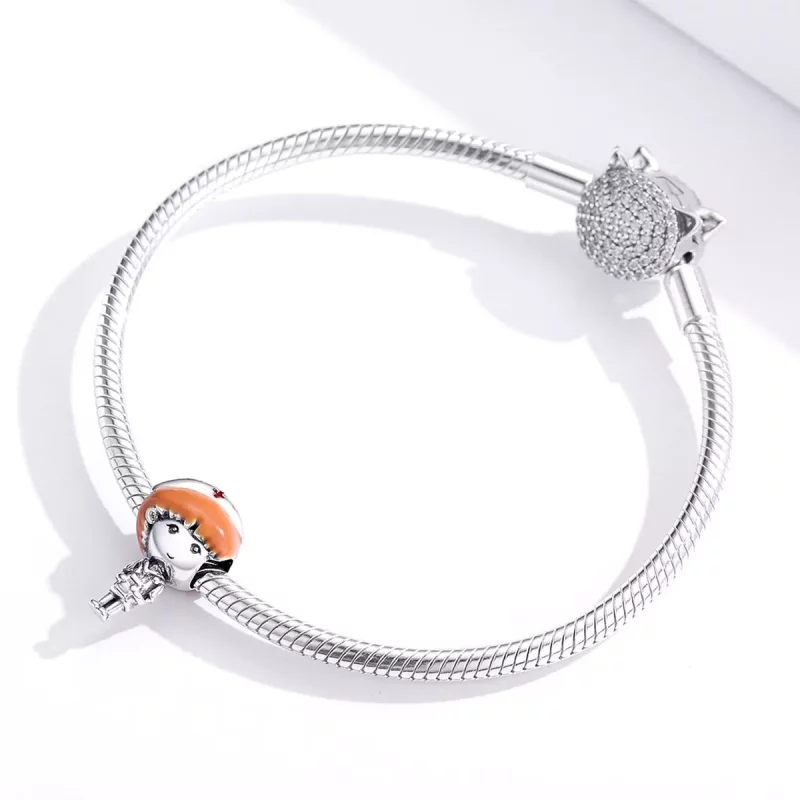(afbeelding voor) Pandora Style Angel In White Verpleegster Rn Bedel - SCC1548 - Bekijken 2