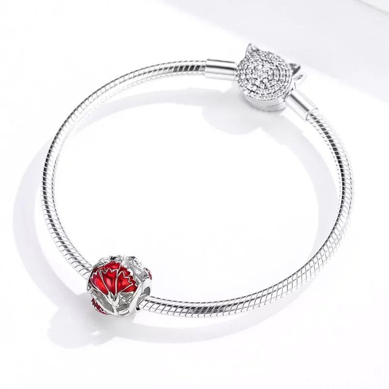 (afbeelding voor) Pandora Style Anjer Bedel - BSC097 - Bekijken 3
