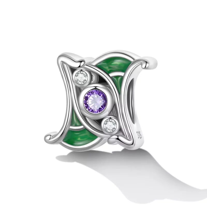(afbeelding voor) Pandora Style Art Paars Zirkonium Spacer Bedel - SCC2294 - Bekijken 2