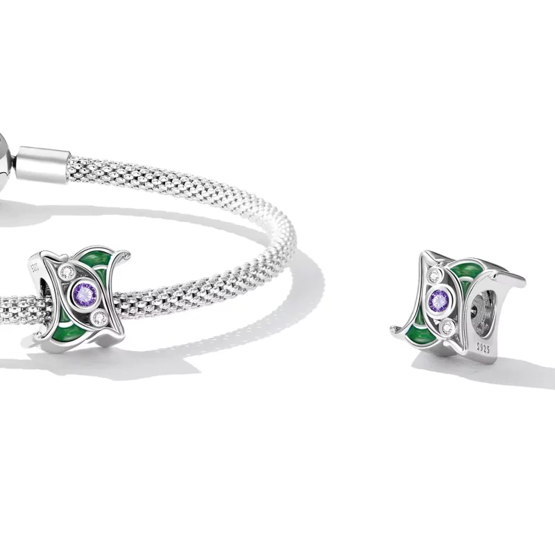 (afbeelding voor) Pandora Style Art Paars Zirkonium Spacer Bedel - SCC2294 - Bekijken 4