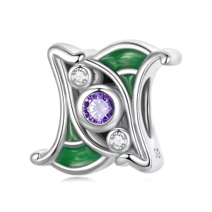 (afbeelding voor) Pandora Style Art Paars Zirkonium Spacer Bedel - SCC2294