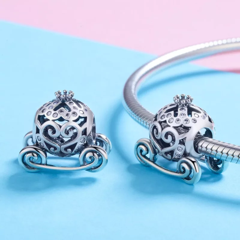 (afbeelding voor) Pandora Style Assepoester's Pompoenauto Bedel - SCC792 - Bekijken 3