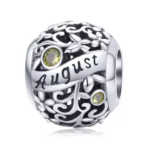 Pandora Style Augustus Peridot Birthstone Bedel - SCC1385-8 (afbeelding voor) Pandora Style Augustus Peridot Birthstone Bedel - SCC1385-8