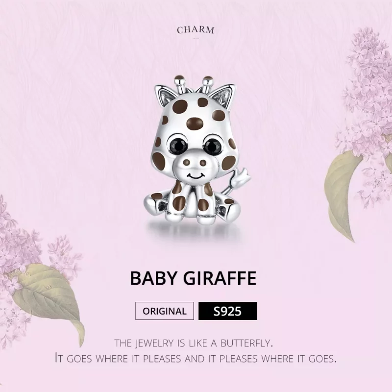 (afbeelding voor) Pandora Style Baby Giraf Bedel - SCC1691 - Bekijken 6