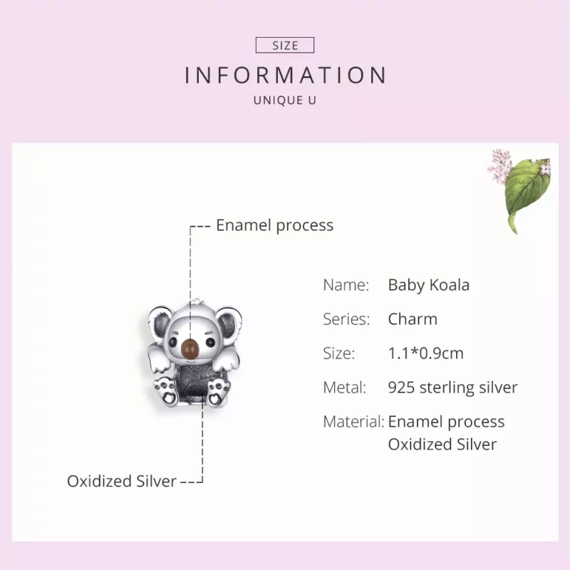 (afbeelding voor) Pandora Style Baby Koala Bedel - SCC1304 - Bekijken 3