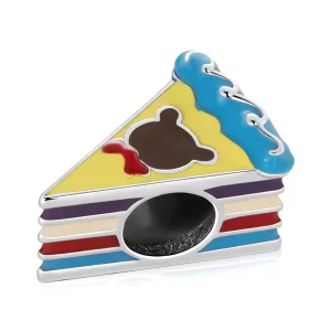 (afbeelding voor) Pandora Style Beer Regenboog Cake Bedel - SCC2199