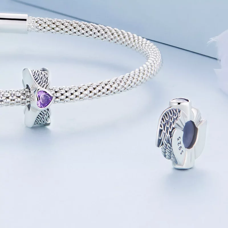 (afbeelding voor) Pandora Style Beschermhart Spacer Bedel - BSC677 - Bekijken 4