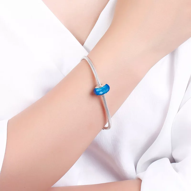 (afbeelding voor) Pandora Style Blauw Facet Murano Glas Kraal Bedel - SCZ037 - Bekijken 5