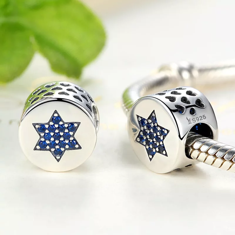 (afbeelding voor) Pandora Style blauw geloof Bedel - SCC105 - Bekijken 2