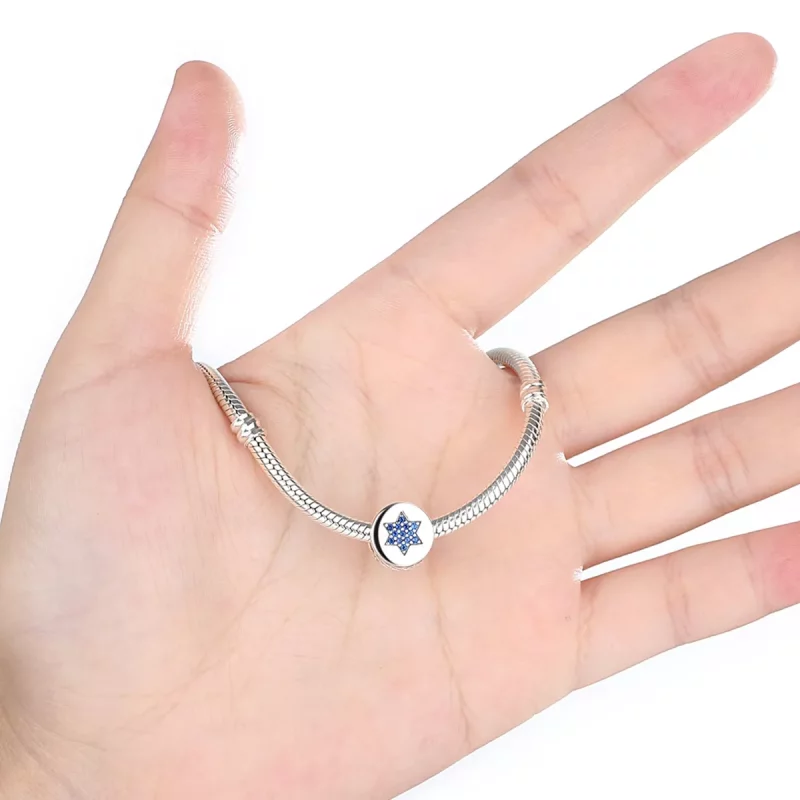 (afbeelding voor) Pandora Style blauw geloof Bedel - SCC105 - Bekijken 3