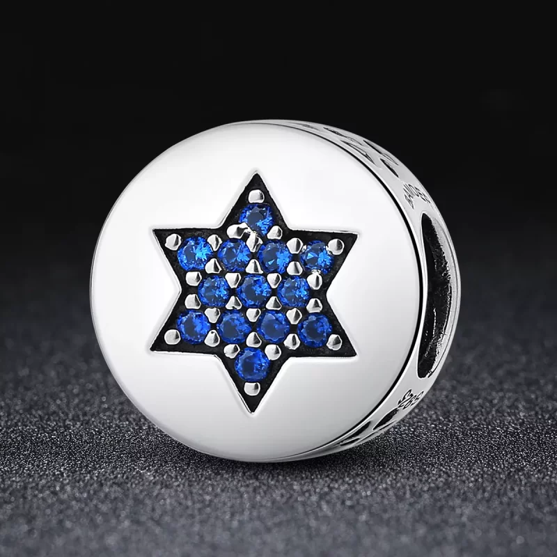 (afbeelding voor) Pandora Style blauw geloof Bedel - SCC105 - Bekijken 4
