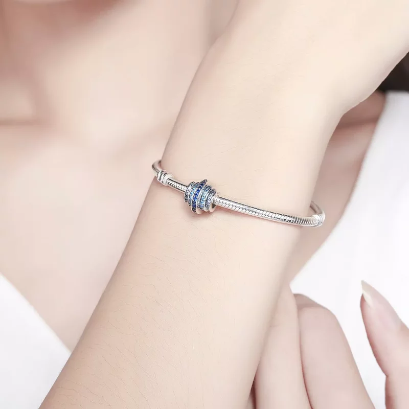 (afbeelding voor) Pandora Style Blauw ritme Bedel - SCC129 - Bekijken 2