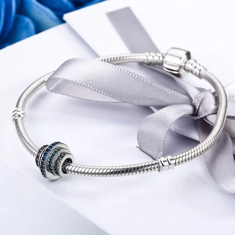 (afbeelding voor) Pandora Style Blauw ritme Bedel - SCC129 - Bekijken 4