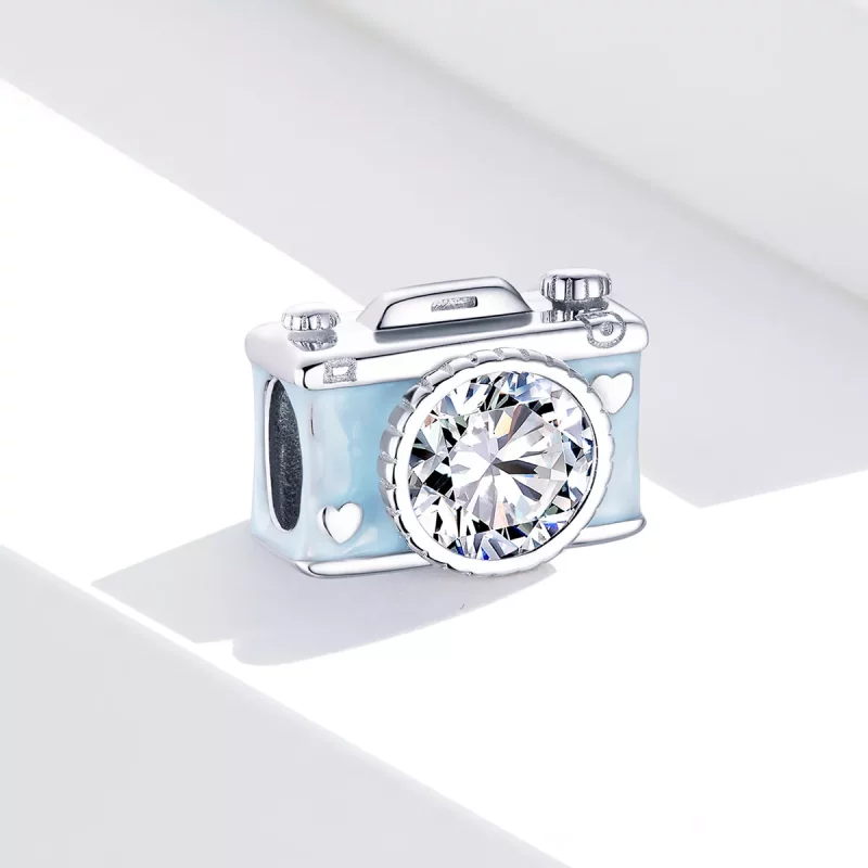 (afbeelding voor) Pandora Style Blauwe camera Bedel - BSC264 - Bekijken 2