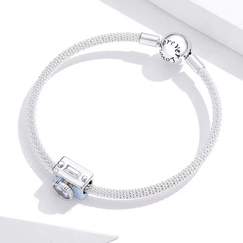 (afbeelding voor) Pandora Style Blauwe camera Bedel - BSC264 - Bekijken 3