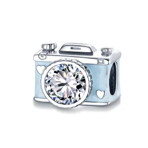 Pandora Style Blauwe camera Bedel - BSC264 (afbeelding voor) Pandora Style Blauwe camera Bedel - BSC264