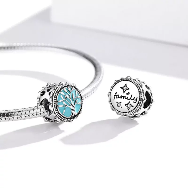 (afbeelding voor) Pandora Style Blauwe Levensboom Bedel - BSC503 - Bekijken 4