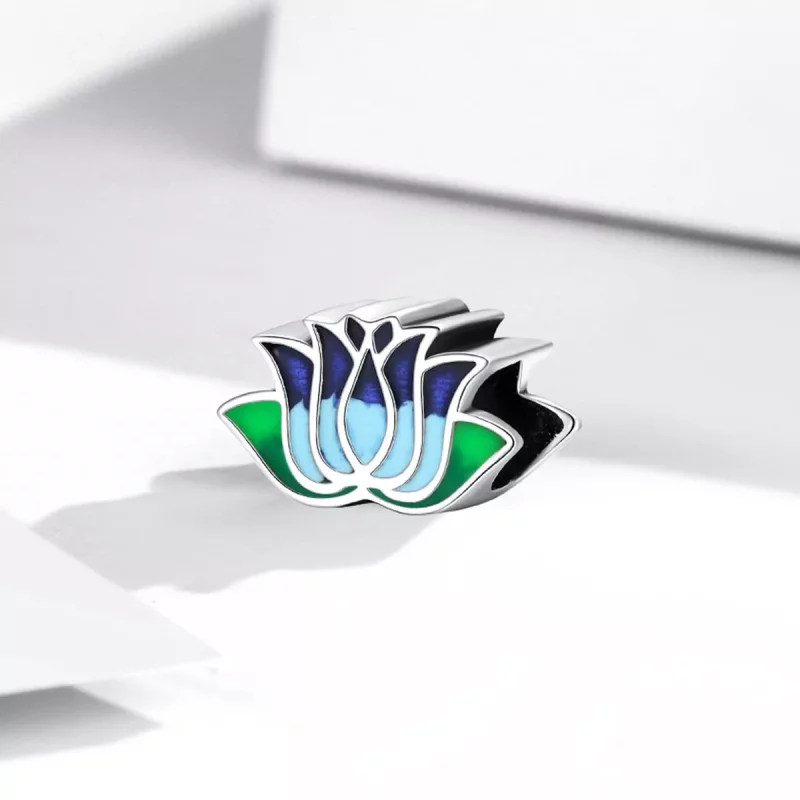 (afbeelding voor) Pandora Style Blauwe Lotus Bedel - SCC2020 - Bekijken 2