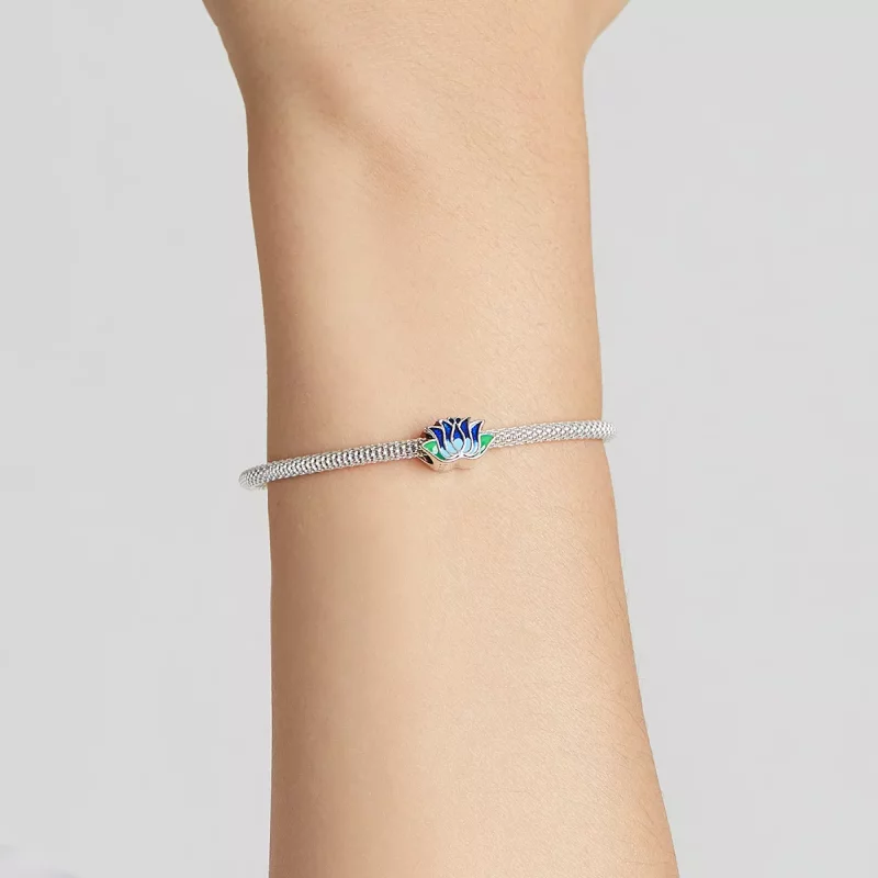 (afbeelding voor) Pandora Style Blauwe Lotus Bedel - SCC2020 - Bekijken 5