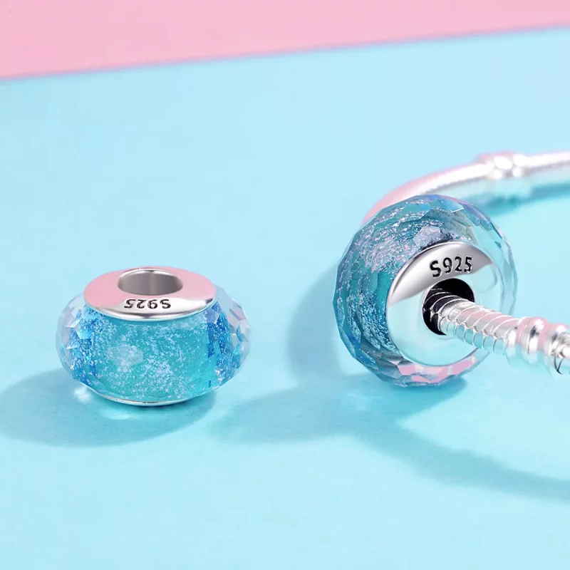 (afbeelding voor) Pandora Style Blauwe Murano Glaskraal Bedel - SCZ054 - Bekijken 5