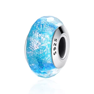Pandora Style Blauwe Murano Glaskraal Bedel - SCZ054 (afbeelding voor) Pandora Style Blauwe Murano Glaskraal Bedel - SCZ054