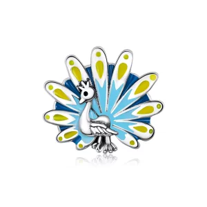 Pandora Style Blauwe Pauw Bedel - SCC1644 (afbeelding voor) Pandora Style Blauwe Pauw Bedel - SCC1644
