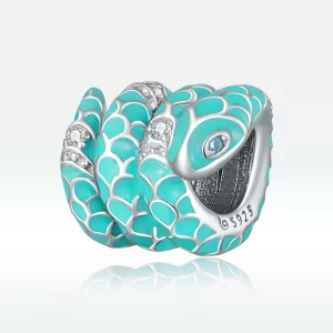 (afbeelding voor) Pandora Style Blauwe Slang Bedel - BSC576