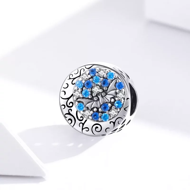 (afbeelding voor) Pandora Style Blauwe steen Mysterieuze vleermuis Bedel - SCC1554 - Bekijken 3