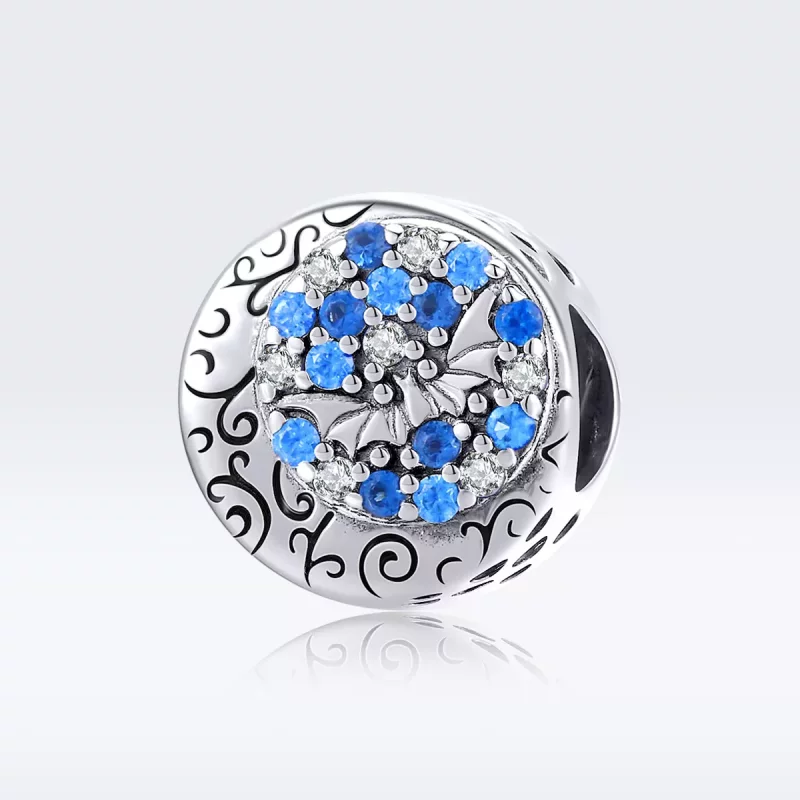 (afbeelding voor) Pandora Style Blauwe steen Mysterieuze vleermuis Bedel - SCC1554 - Bekijken 5