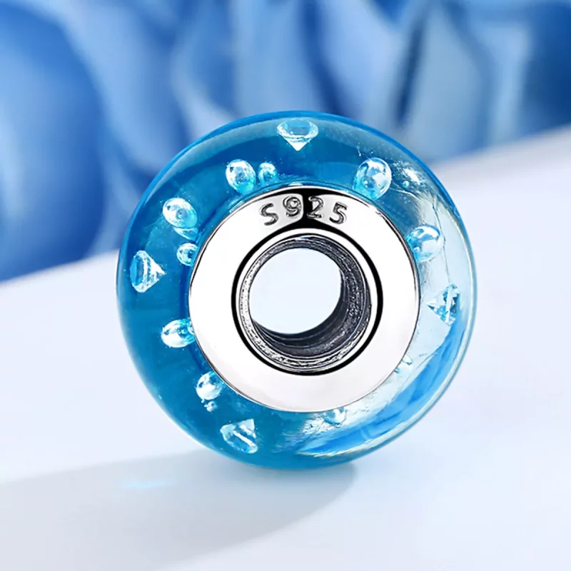 (afbeelding voor) Pandora Style Blauwe trend met Muranoglas met schroefdraad Bedel - SCZ029 - Bekijken 4