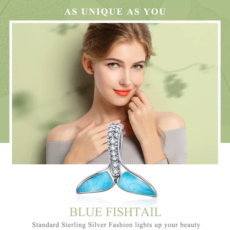 (afbeelding voor) Pandora Style Blauwe Vissenstaart Bedel - SCC1067 - Bekijken 2