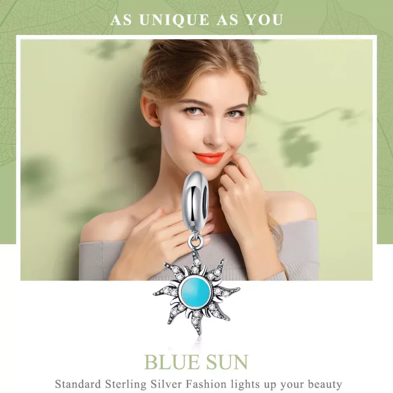 (afbeelding voor) Pandora Style Blauwe Zon Hangende Bedel - SCC1068 - Bekijken 2