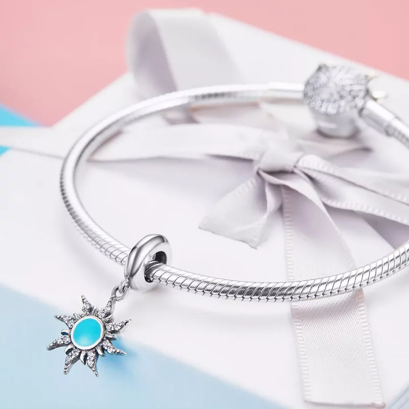(afbeelding voor) Pandora Style Blauwe Zon Hangende Bedel - SCC1068 - Bekijken 3