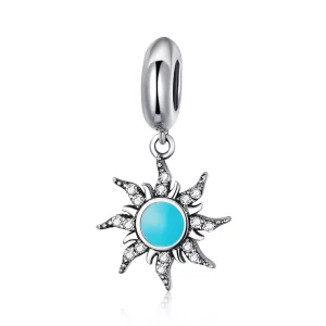Pandora Style Blauwe Zon Hangende Bedel - SCC1068 (afbeelding voor) Pandora Style Blauwe Zon Hangende Bedel - SCC1068