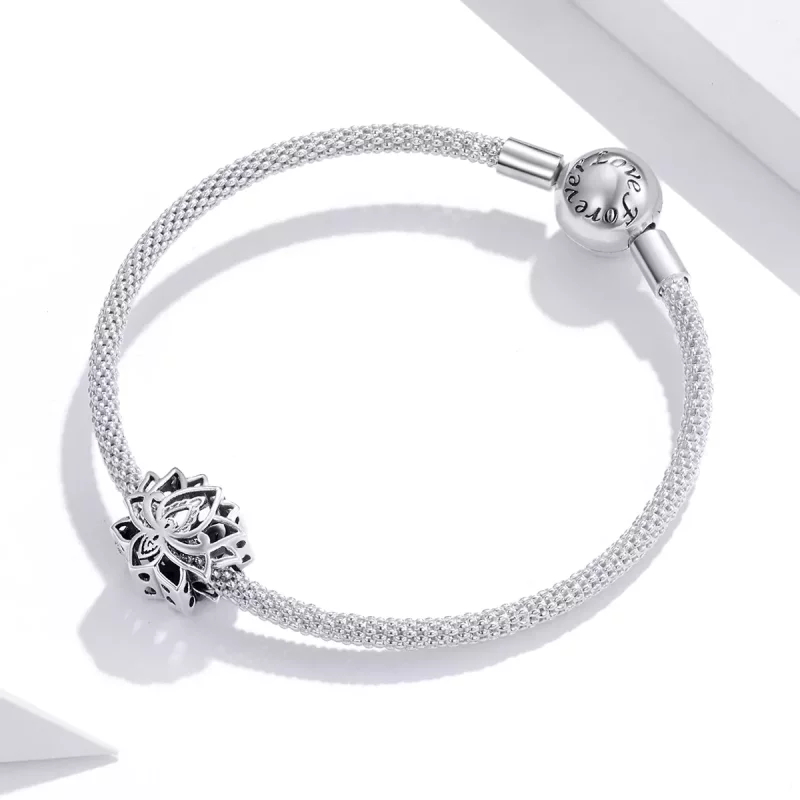 (afbeelding voor) Pandora Style Bloeiende lotus Bedel - SCC1724 - Bekijken 3