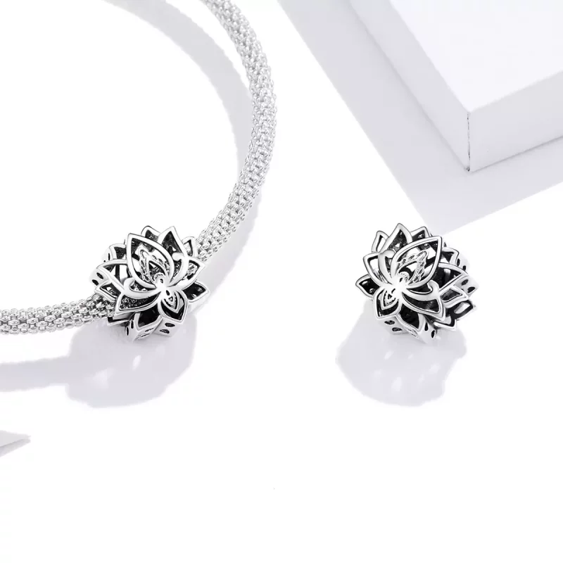 (afbeelding voor) Pandora Style Bloeiende lotus Bedel - SCC1724 - Bekijken 4