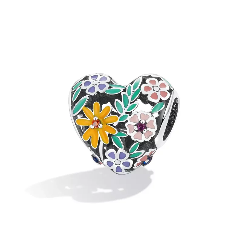 (afbeelding voor) Pandora Style Bloem Hart Bedel - BSC590 - Bekijken 2