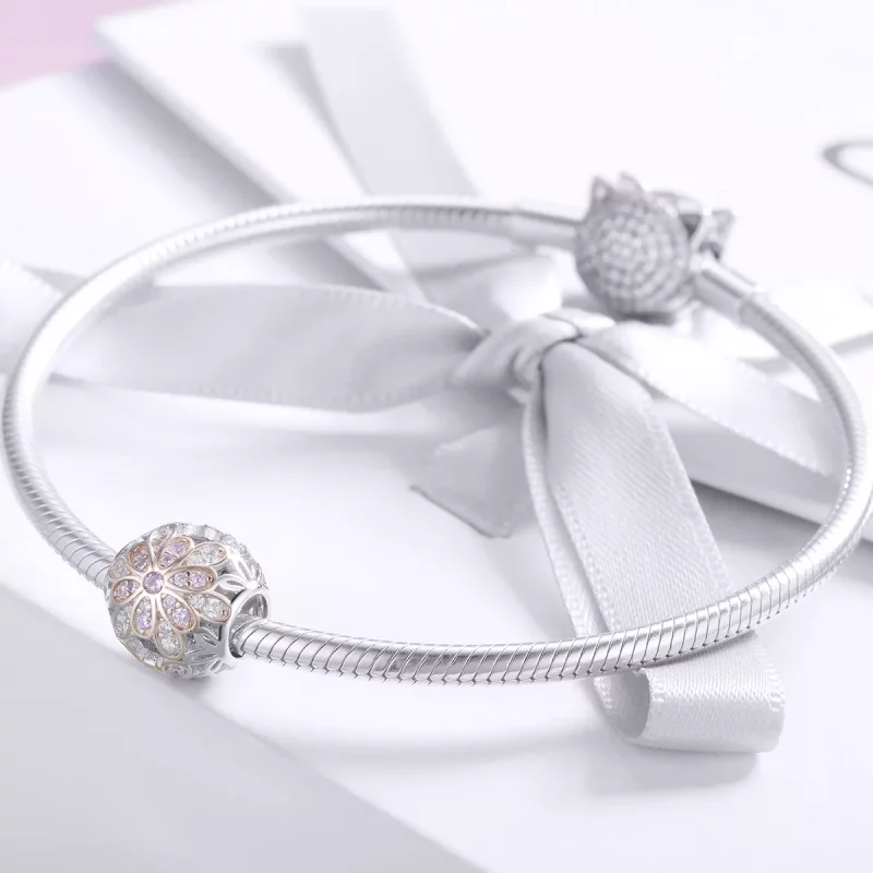 (afbeelding voor) Pandora Style Bloemen Bedel - SCC922 - Bekijken 3