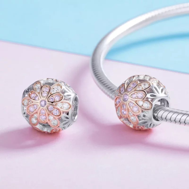 (afbeelding voor) Pandora Style Bloemen Bedel - SCC922 - Bekijken 4