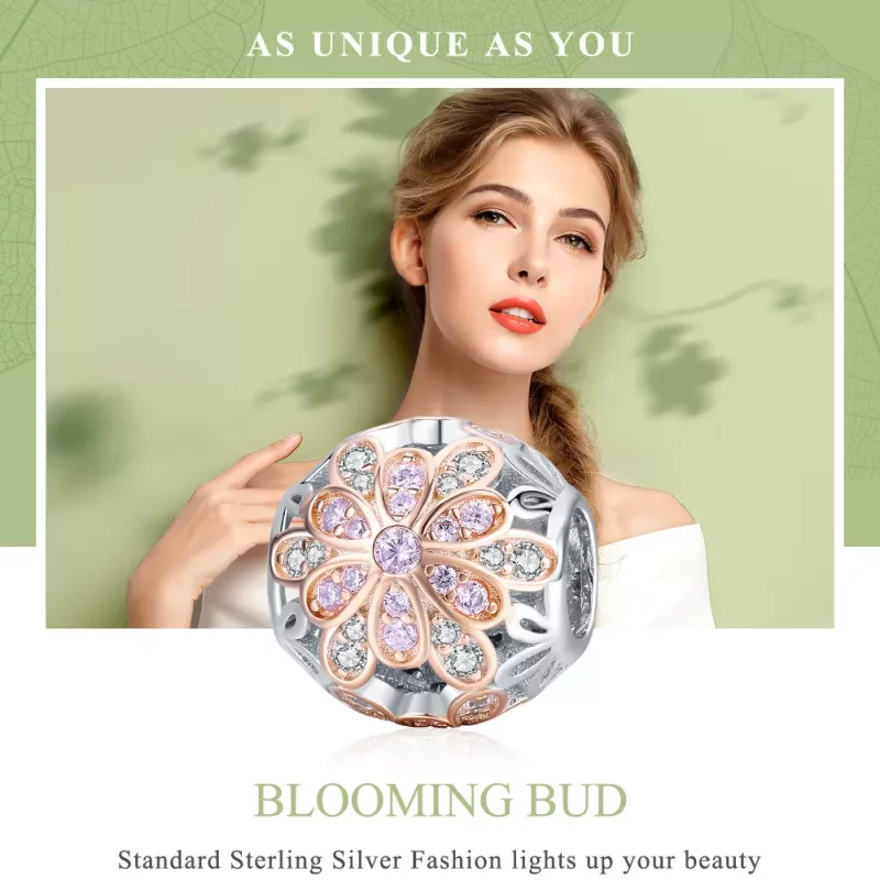 (afbeelding voor) Pandora Style Bloemen Bedel - SCC922 - Bekijken 6