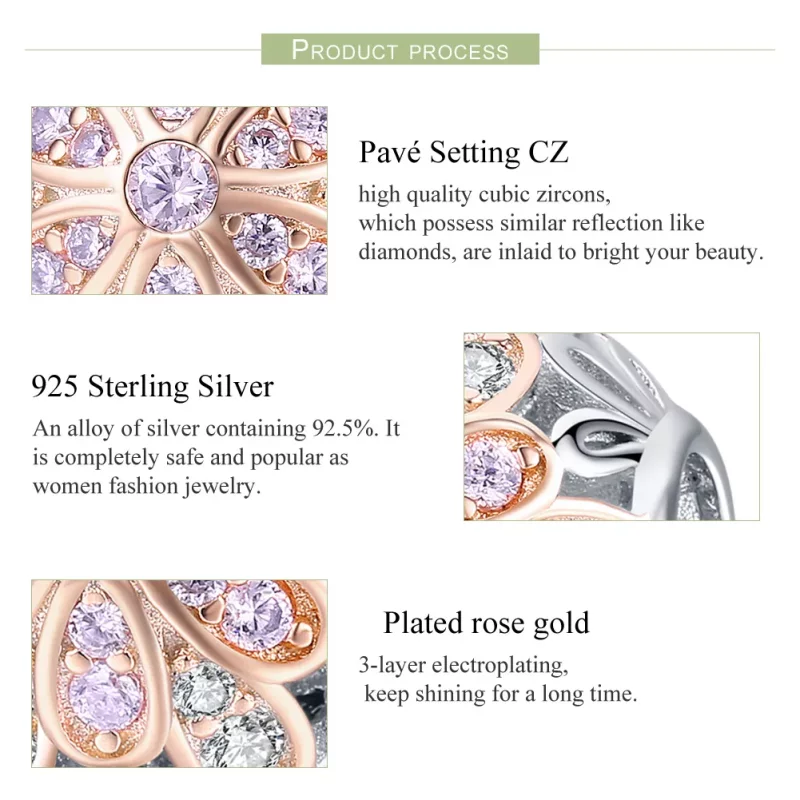 (afbeelding voor) Pandora Style Bloemen Bedel - SCC922 - Bekijken 7