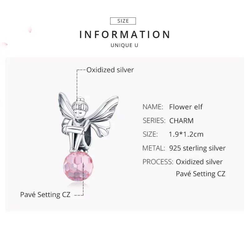 (afbeelding voor) Pandora Style Bloemen Elf Bedel - SCC1483 - Bekijken 7