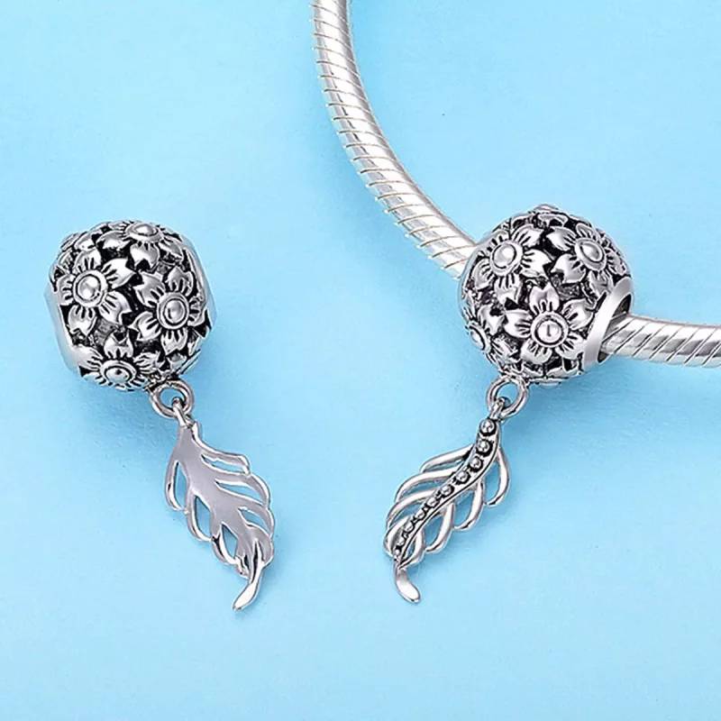 (afbeelding voor) Pandora Style Bloemen en bladeren Bedel - SCC715 - Bekijken 2