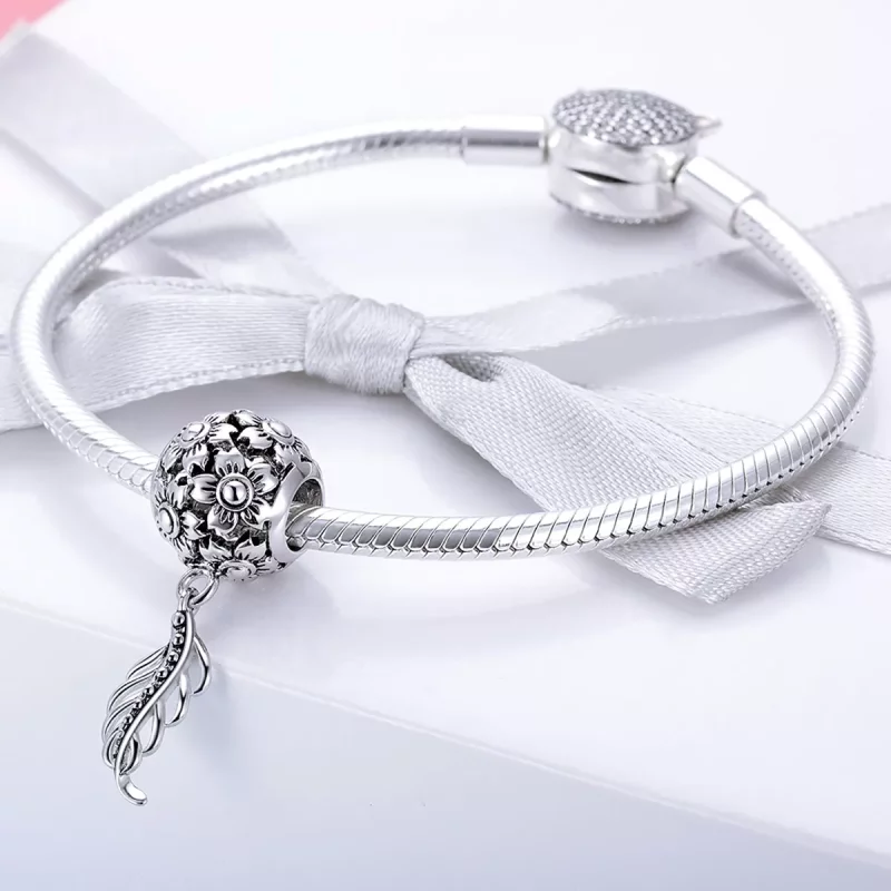 (afbeelding voor) Pandora Style Bloemen en bladeren Bedel - SCC715 - Bekijken 3