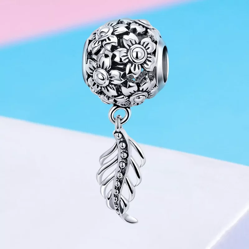 (afbeelding voor) Pandora Style Bloemen en bladeren Bedel - SCC715 - Bekijken 4
