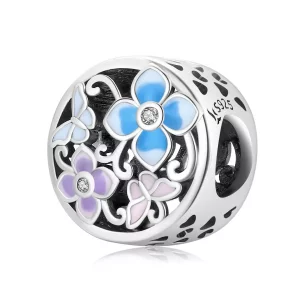 (afbeelding voor) Pandora Style Bloemen en vlinders Bedel - SCC2061