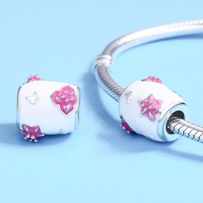 (afbeelding voor) Pandora Style Bloemen en vlinders Bedel - SCC446 - Bekijken 5